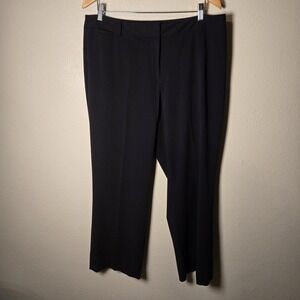 Liz Claiborne Dress Pants Womens 14S Black Straight Leg Stretch Career Workwear